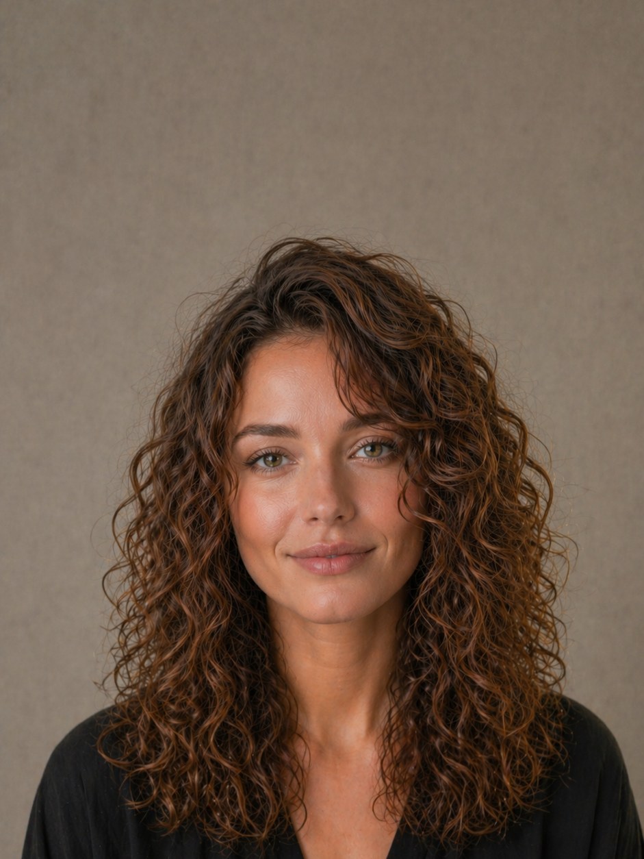 Naturlocken vor dem Curly Cut – ungestylt